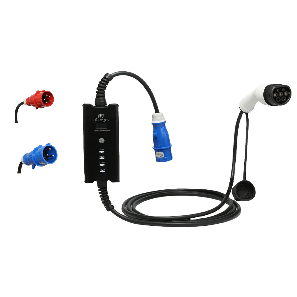 Home Use 16A 32A Adjustable El - Type 2 Portable Ev Charger 11Kw Cee recension och pris